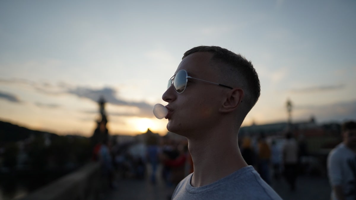 a man wearing sunglasses